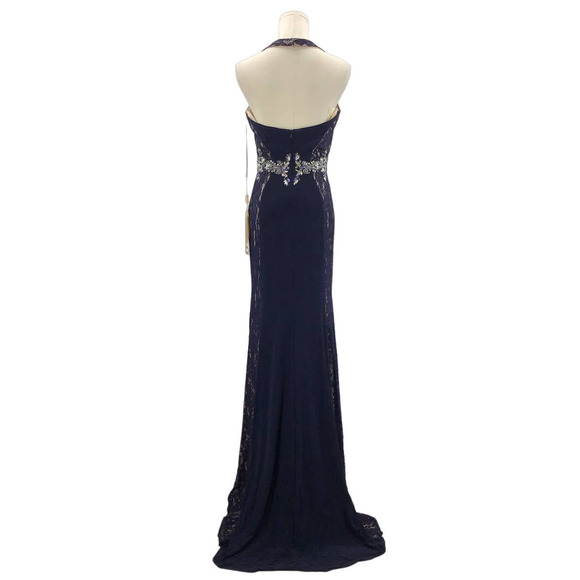 Aspeed Navy and Silver Maxi Dress - Picture 3 of 8